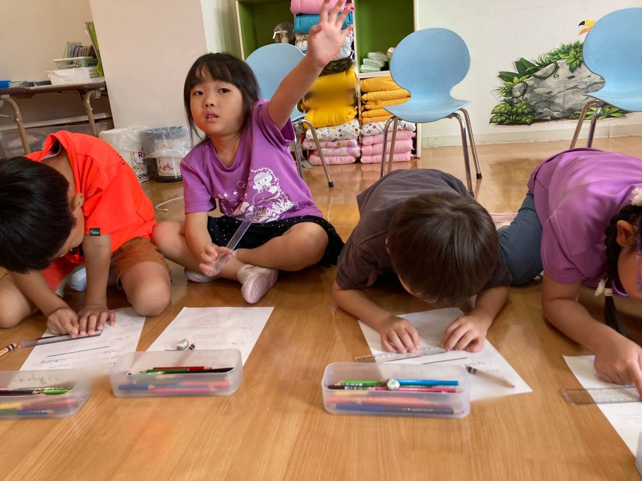 Measuring everything! (定規を使って測ってみよう！) ☆ Kindy 3 (年長クラス)